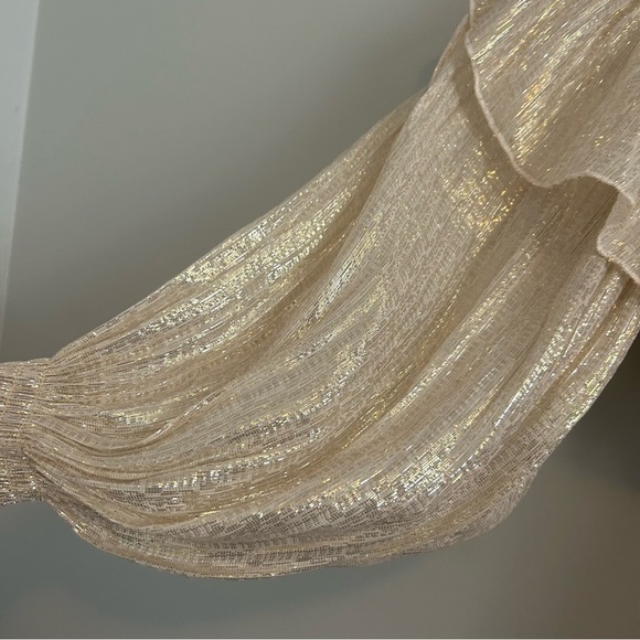 Alice McCall Metallic Ruffle Off the Shoulder Mini Romper - Picture 7 of 9